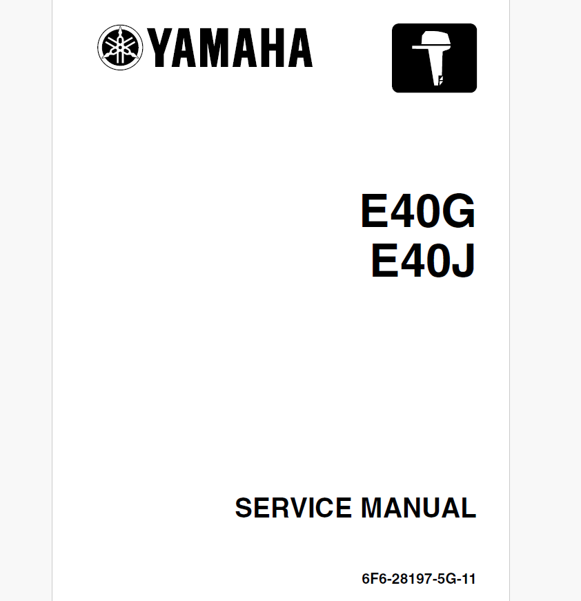 Yamaha 037 – Manual de serviço de motor de popa 2 Tempos 40G 40J – Inglês