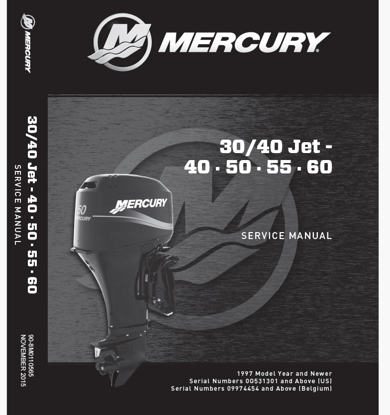 Mercury 060 – Manual de serviço de motor de popa 2 Tempos 30 40 Jet 40 50 55 60 - Inglês